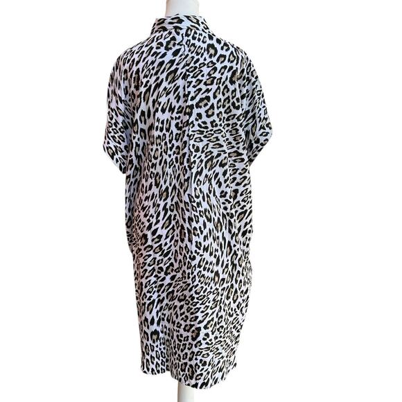 The Limited Animal Print Shirt Dress Utility Womens Size XL NWT - Picture 2 of 13